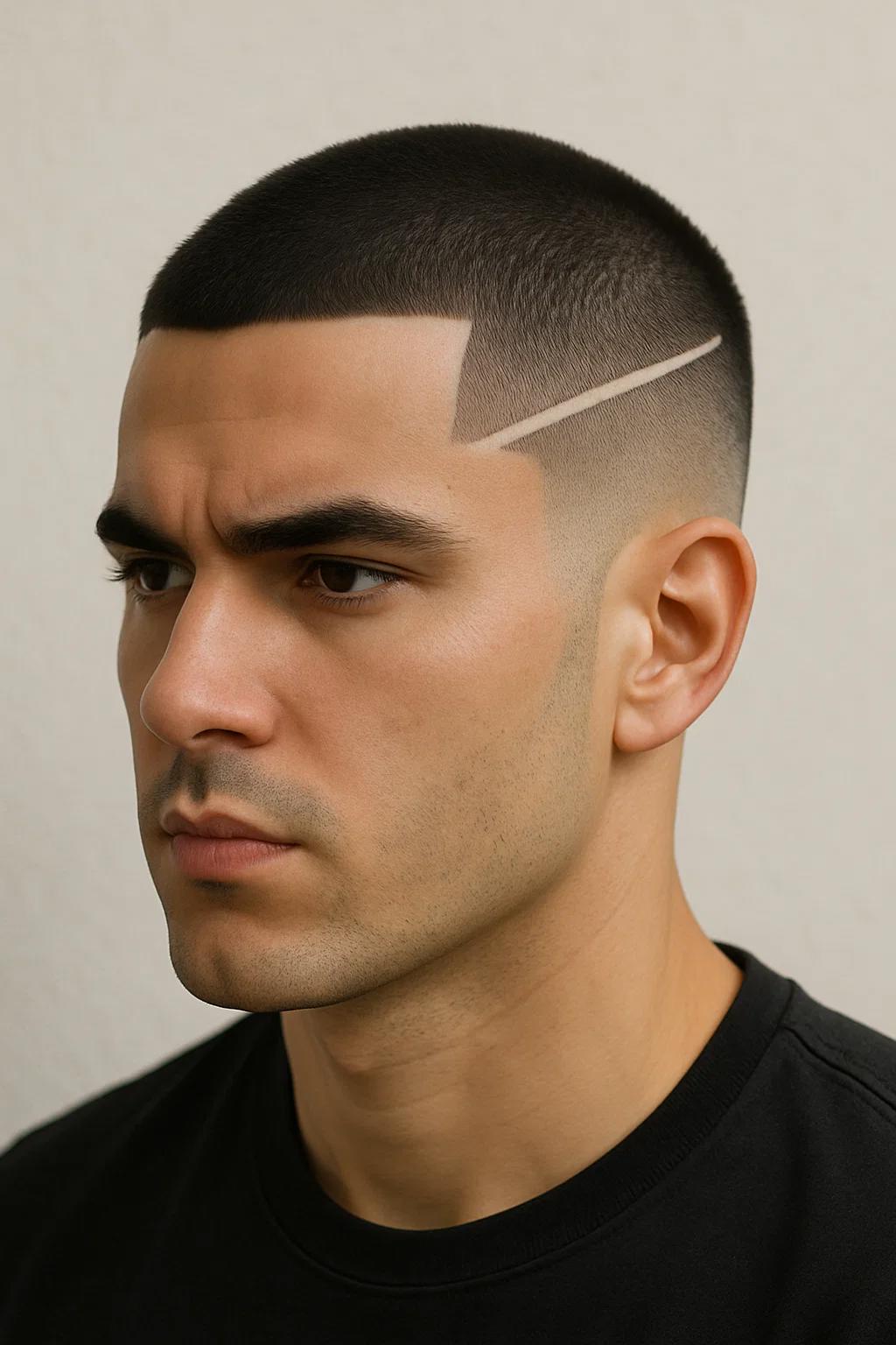 عکس Buzz Cut with Sharp Lines (بازکات کوتاه با خطوط دقیق)